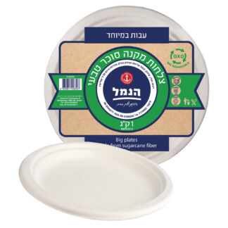 צלחות גדולות מתכלות מקנה סוכר