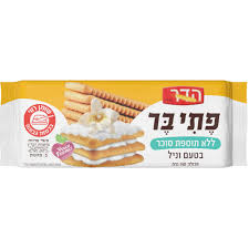 ביסקוויט פתי בר בטעם וניל ללא תוספת סוכר
