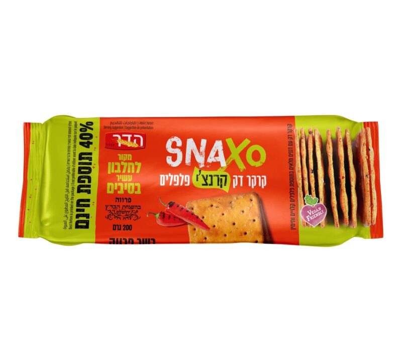 קרקר SNAXO דק פיקנטי עם פלפל קלוי וטימין